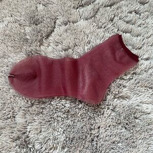 NWOT Tutu Anna Burgundy Sheer Socks